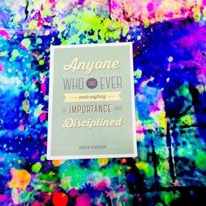 Disciplined Motivational Mini Poster Stickers Decor